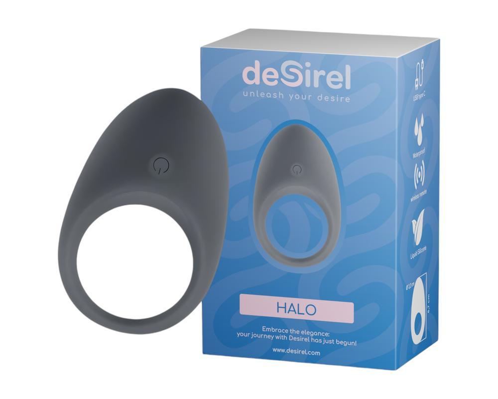 Desirel Halo - okos, vibrációs péniszgyűrű (fekete)