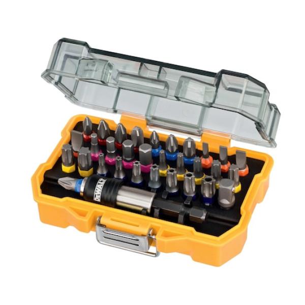 DEWALT Bitkészlet, csavarozóbetét, 32 db (PH,PZ,SL,H,T)