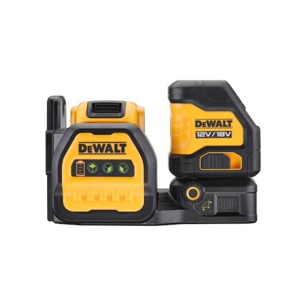 DEWALT Keresztlézer, 12/18 V XR, 2 vonal, zöld