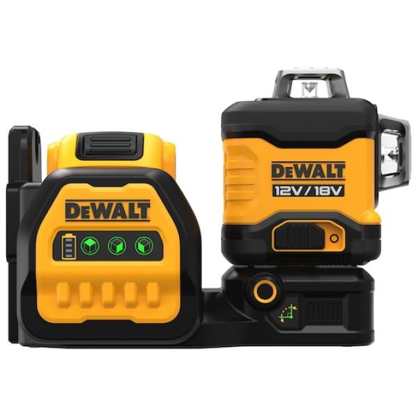 DEWALT Keresztlézer, 12/18 V XR, 3x360 vonal, zöld, 2Ah