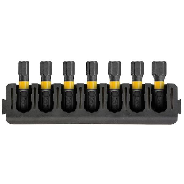 DEWALT Tartozékkészlet, 25 mm 7 részes hegytartó