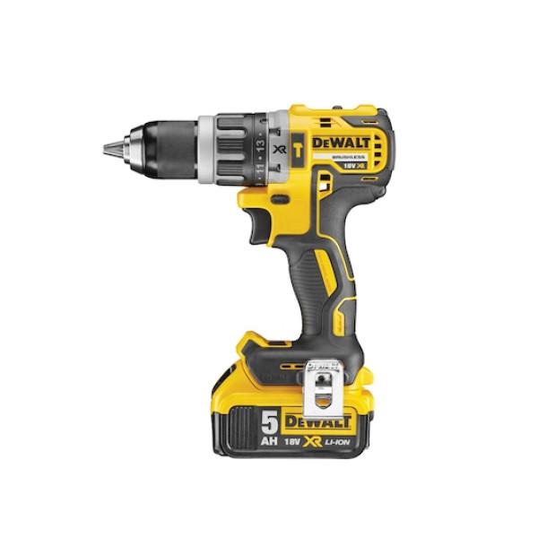 DEWALT Ütvefúró-csavarozó, 18V, XR, kefe nélküli, 5Ah