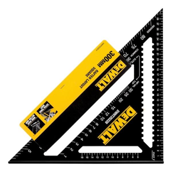 DEWALT Vonalzó, tetőfedő, derékszögű háromszög, 30cm