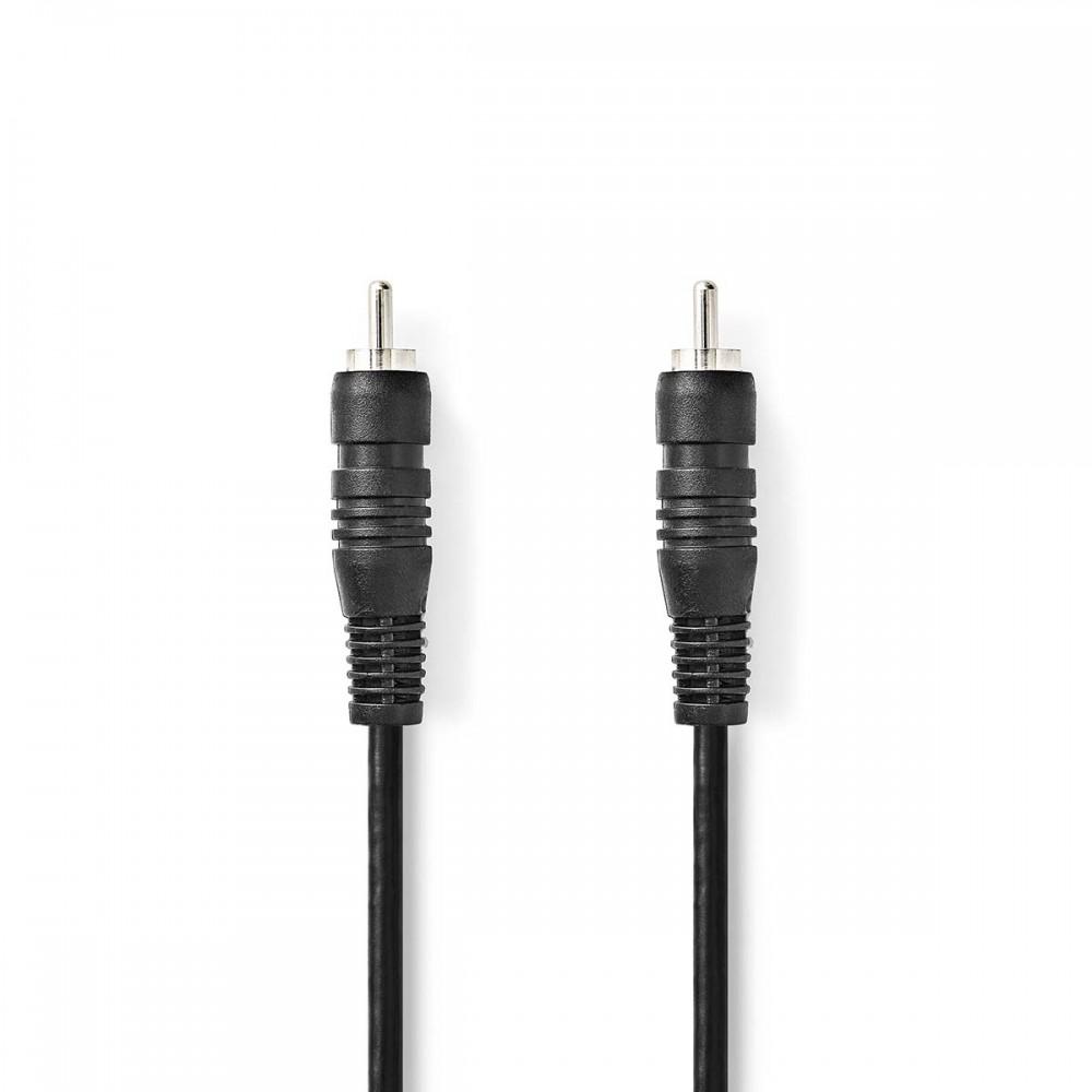 Digitális Audio Kábel | RCA Dugasz | RCA Dugasz | Nikkelezett | 2.00 m | Kerek | PVC | Fekete | Boríték