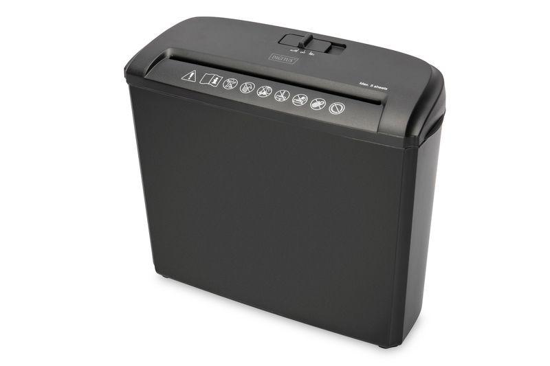 Digitus S5 Iratmegsemmisítő Black