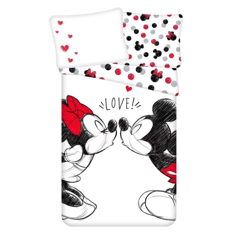 Disney Minnie and Mickey Ágynemű Garnitúra 140×200/70×90 cm