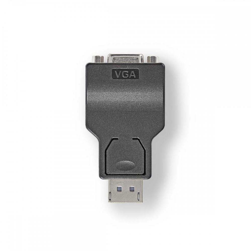 DisplayPort adapter | DisplayPort Dugasz | VGA Aljzat | 1080p | Nikkelezett | Egyenes | ABS | ABS | Fekete | Doboz