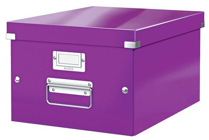 Doboz, A4 méret, LEITZ "Click&amp;Store", lila