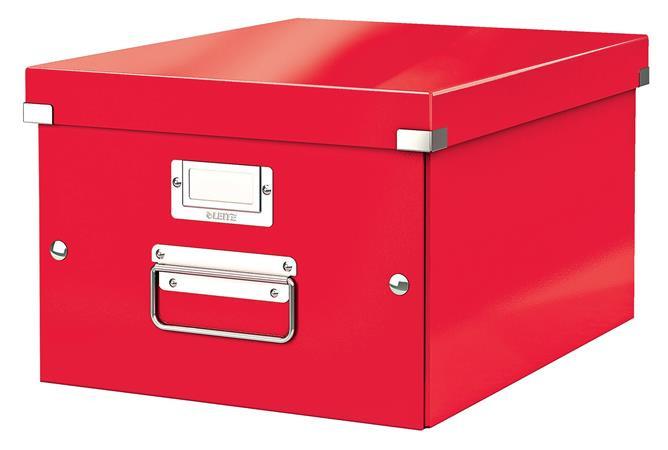 Doboz, A4 méret, LEITZ "Click&amp;Store", piros