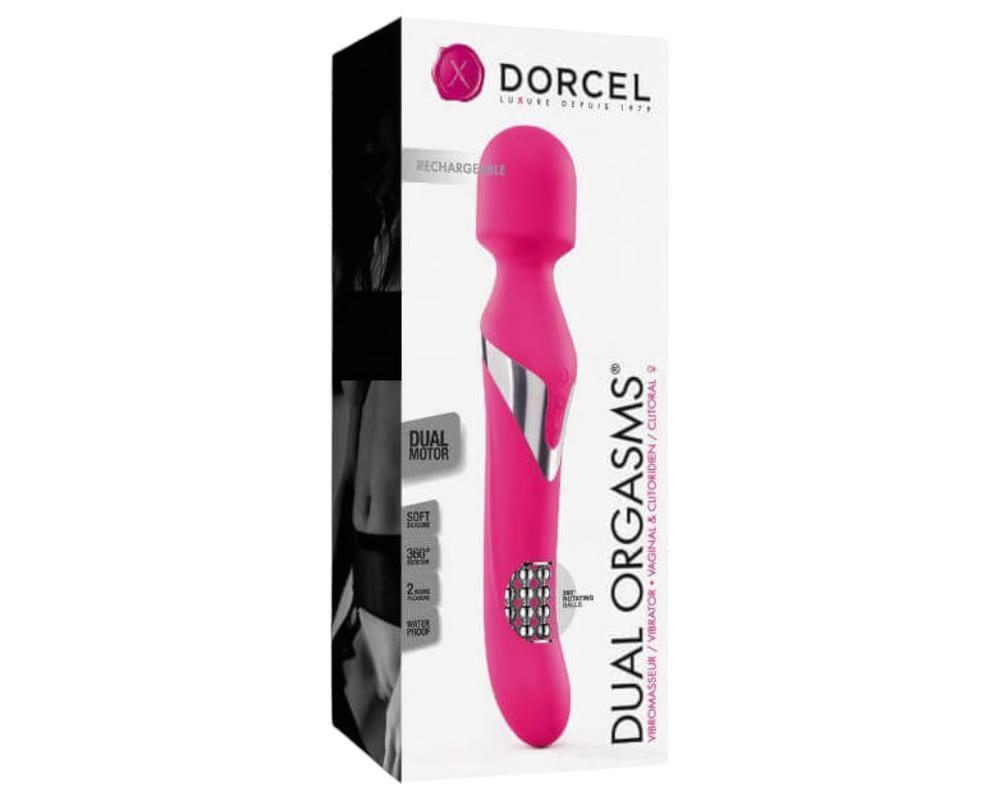 Dorcel Dual Orgasms - akkus, 2in1 masszírozó vibrátor (pink)