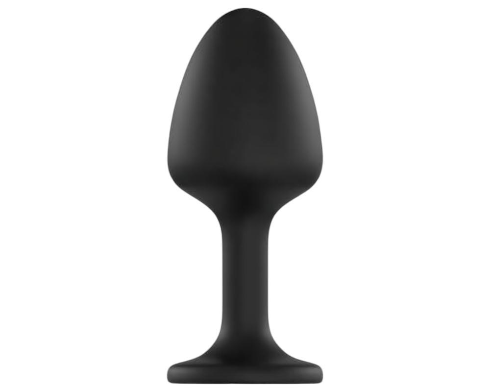 Dorcel Geisha Plug Diamond XL - fehér köves anál plug (fekete)