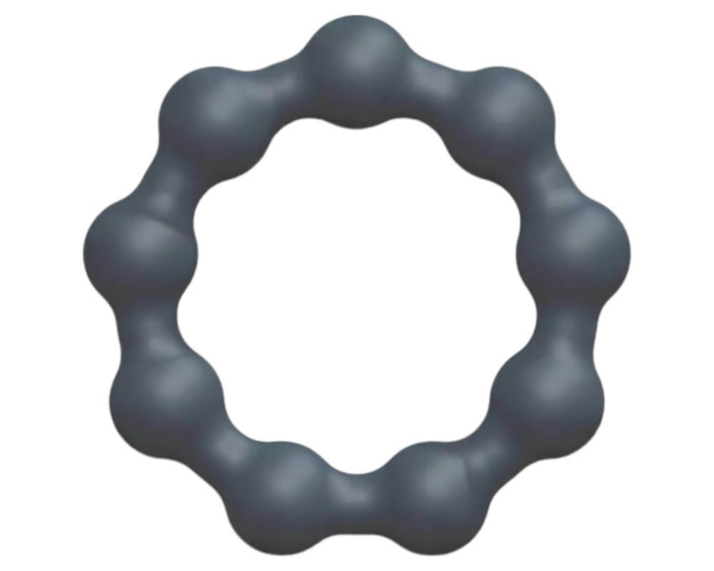 Dorcel Maximize - gömbös, szilikon péniszgyűrű (szürke)