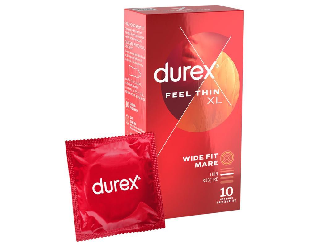 Durex Feel Thin XL - élethű érzés óvszer (10db)