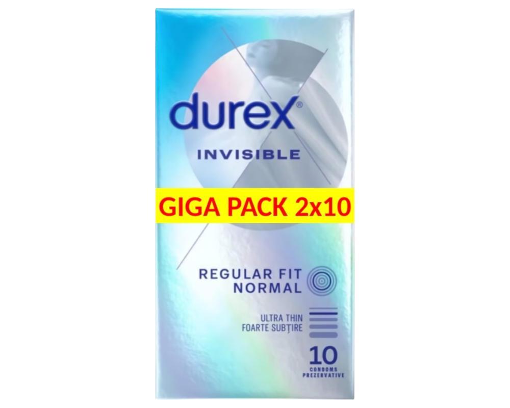 Durex Invisible Regular Fit - vékony óvszer (2x10db)