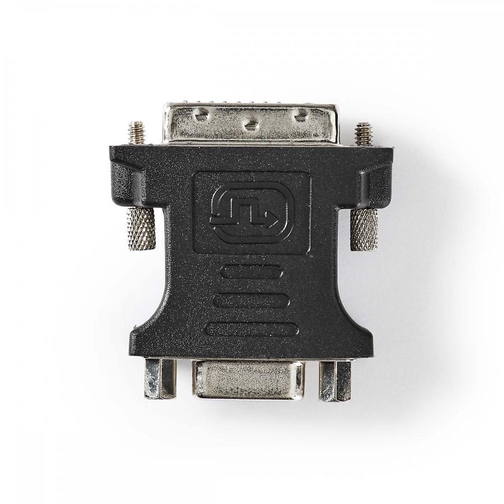 DVI adapter | DVI-D 24+1-Érintkezős Dugasz | VGA Aljzat | Nikkelezett | Egyenes | PVC | Fekete | Doboz