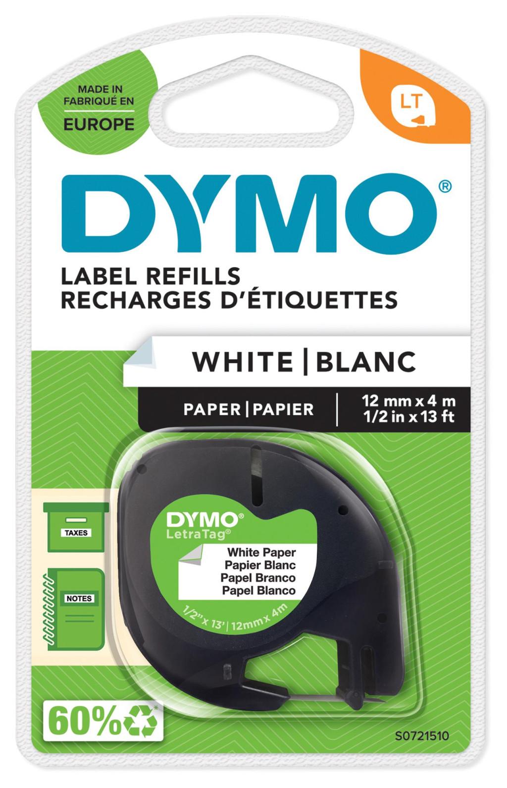 Dymo 72150 feh&amp;eacute;r alapon fekete eredeti feliratoz&amp;oacute; szalag (S0721510)