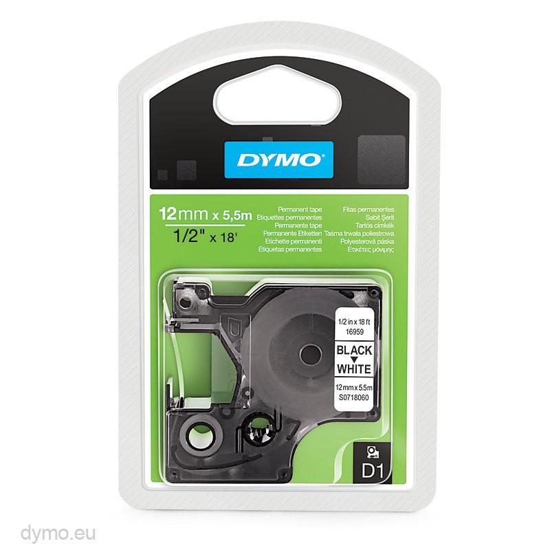 Dymo D1 16959 feh&amp;eacute;r alapon fekete eredeti feliratoz&amp;oacute; szalag (S0718060)
