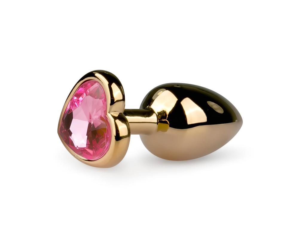 Easytoys Metal No.3 - anál plug - arany-pink (2,5cm)