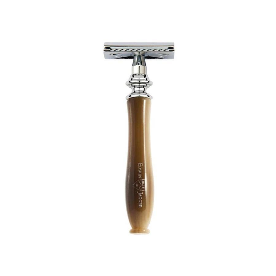 Edwin Jagger Closed Comb Chatsworth Horn Safety Razor (DE) Horn/Chrome LHCSR