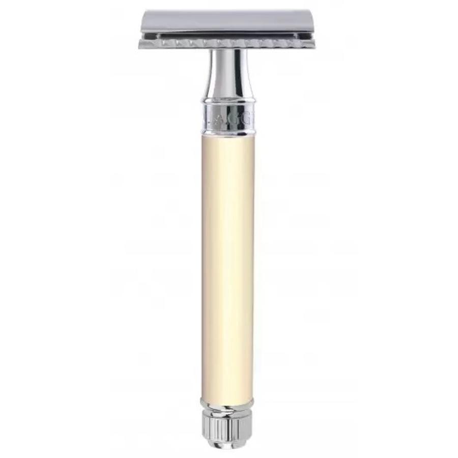Edwin Jagger Closed Comb Long Safety Razor Ivory/Chrome - DEL87