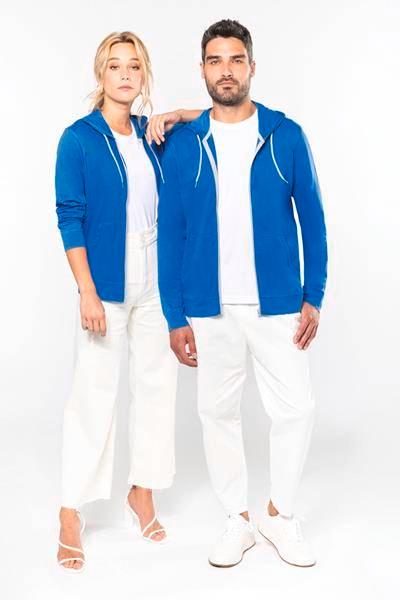 Egyszerű, kapucnis, unisex pulóver - XL - Oxford Grey