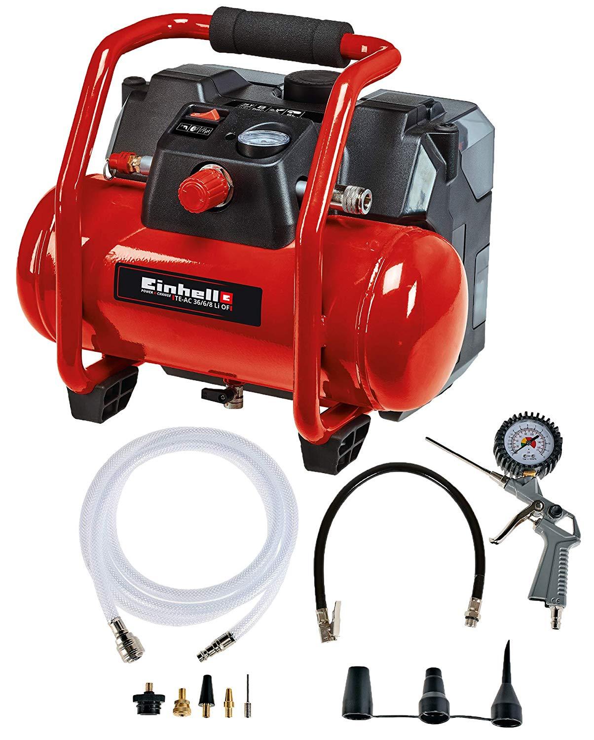 Einhell TE-AC 36/6/8 Li OF Solo akkumulátoros kompresszor (akku és töltő nélkül)