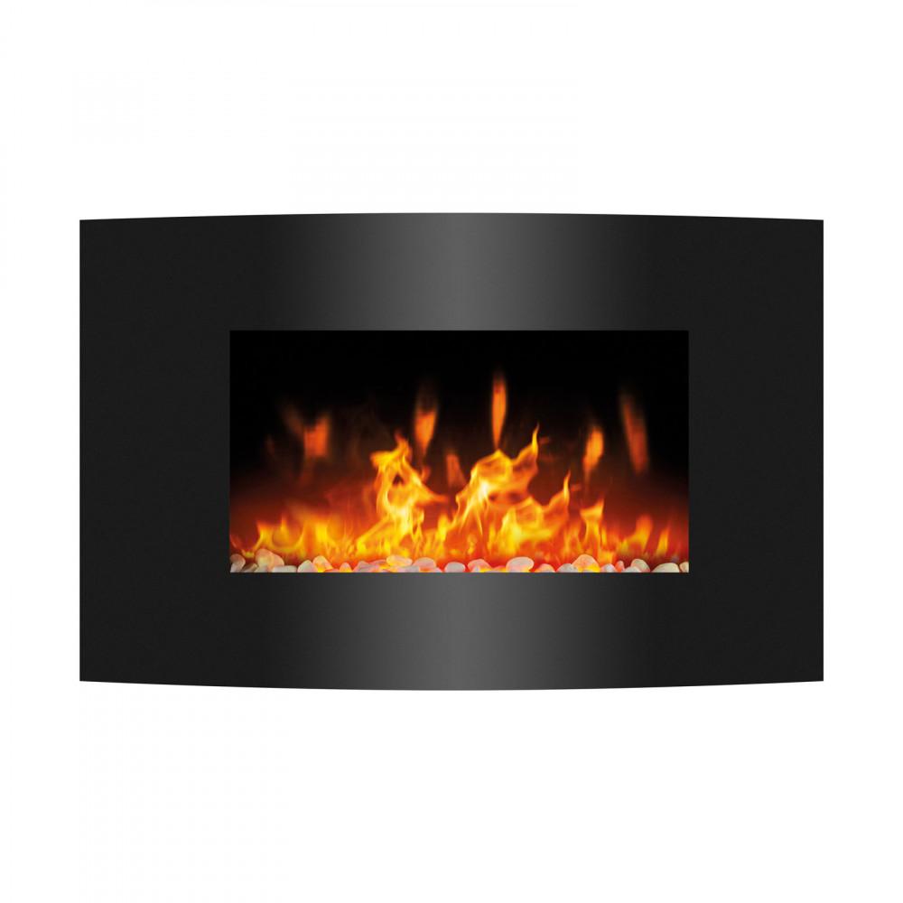Elektromos fali kandalló - hősugárzó + LED, íves - 88 x 15 x 56 cm -teljesítmény: 950 - 2000 W BW2023