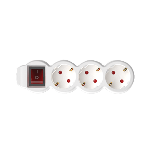 ELOSZTÓ 3-AS 3M 3X1,5MM2 KAPCSOLÓS FEHÉR
