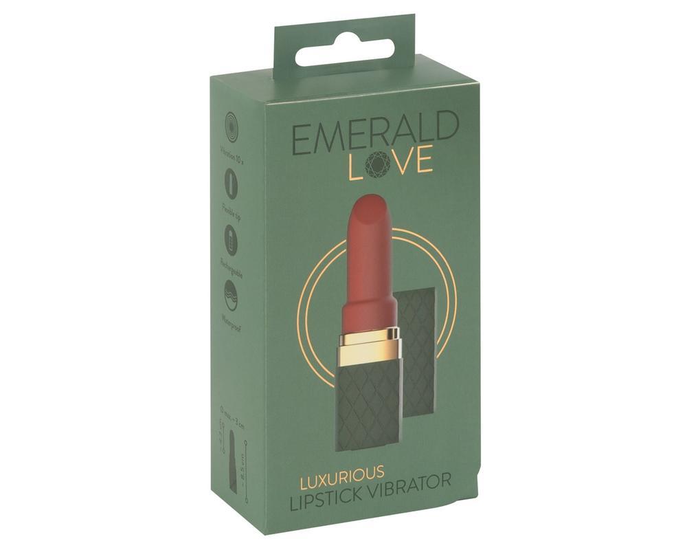 Emerald Love - akkus, vízálló rúzs vibrátor (piros)