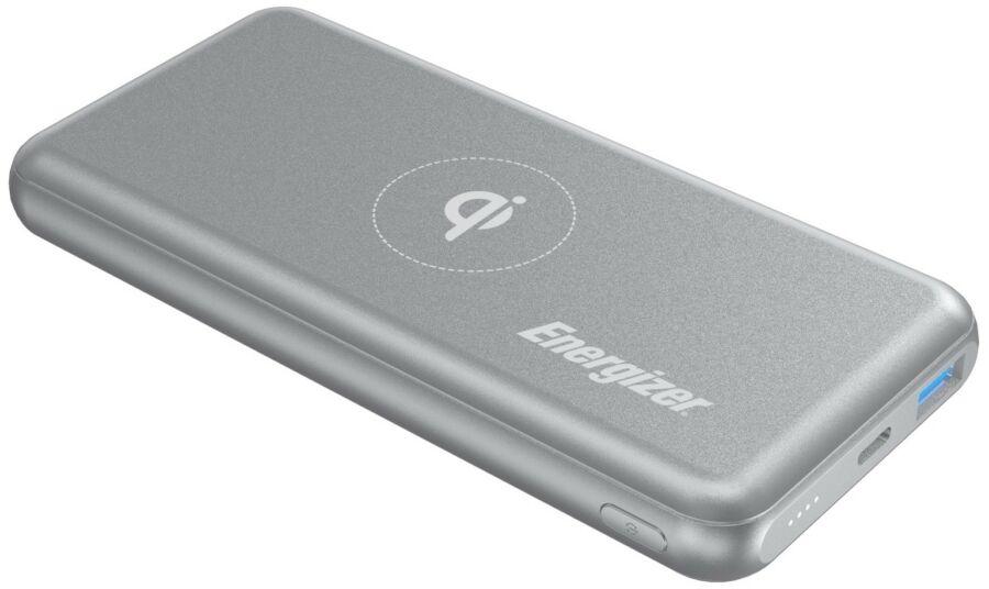 Energizer Power Bank, Vezeték nélküli, Szürke színű, QE10007PQ 10000mAh