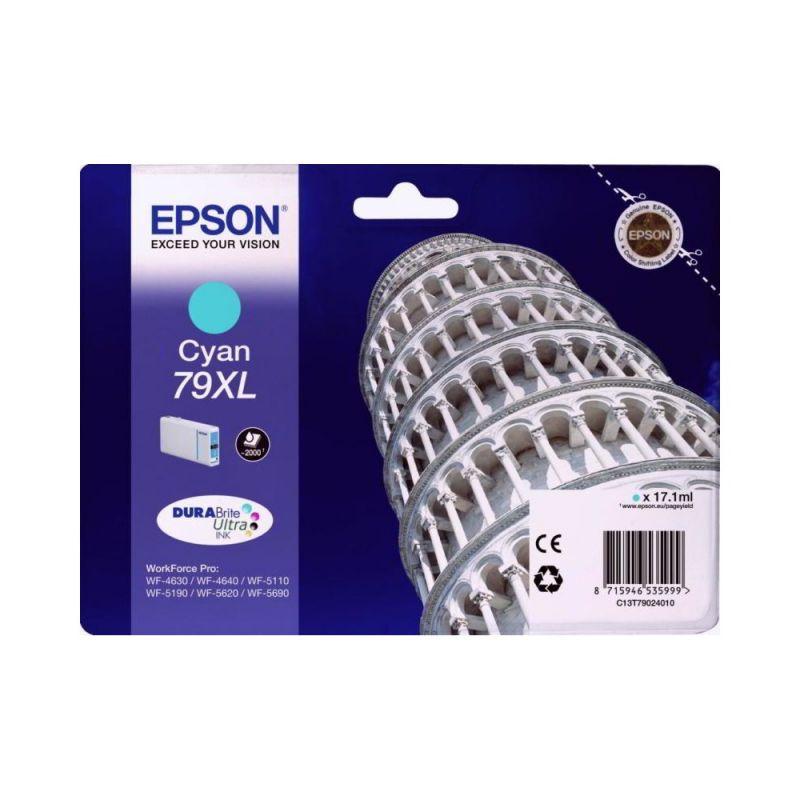 Epson 79XL (T7902) eredeti tintapatron, ciánkék
