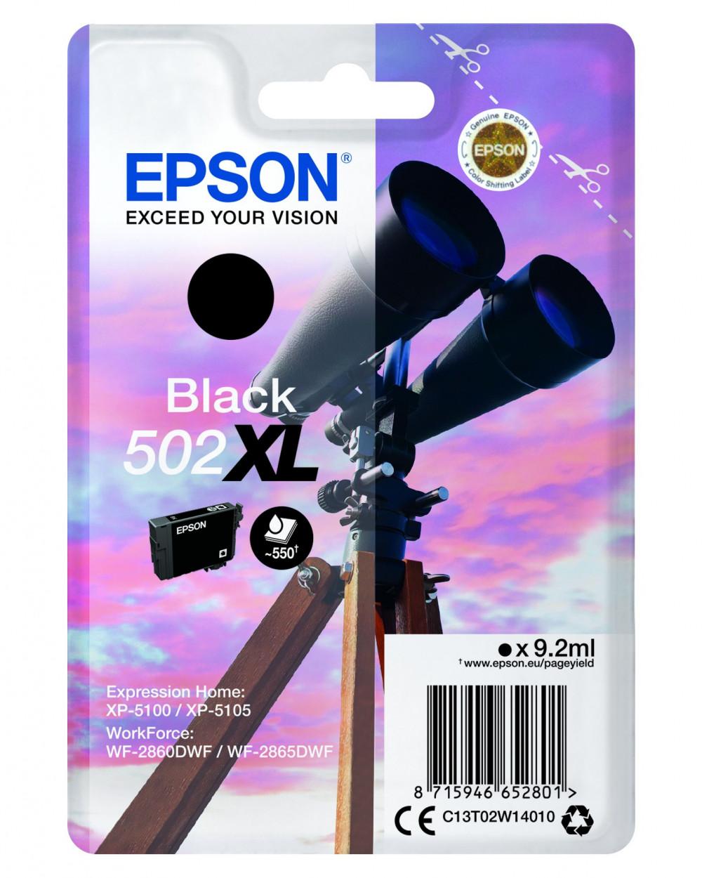 Epson T02W1 Tintapatron Black 9,2ml No.502XL