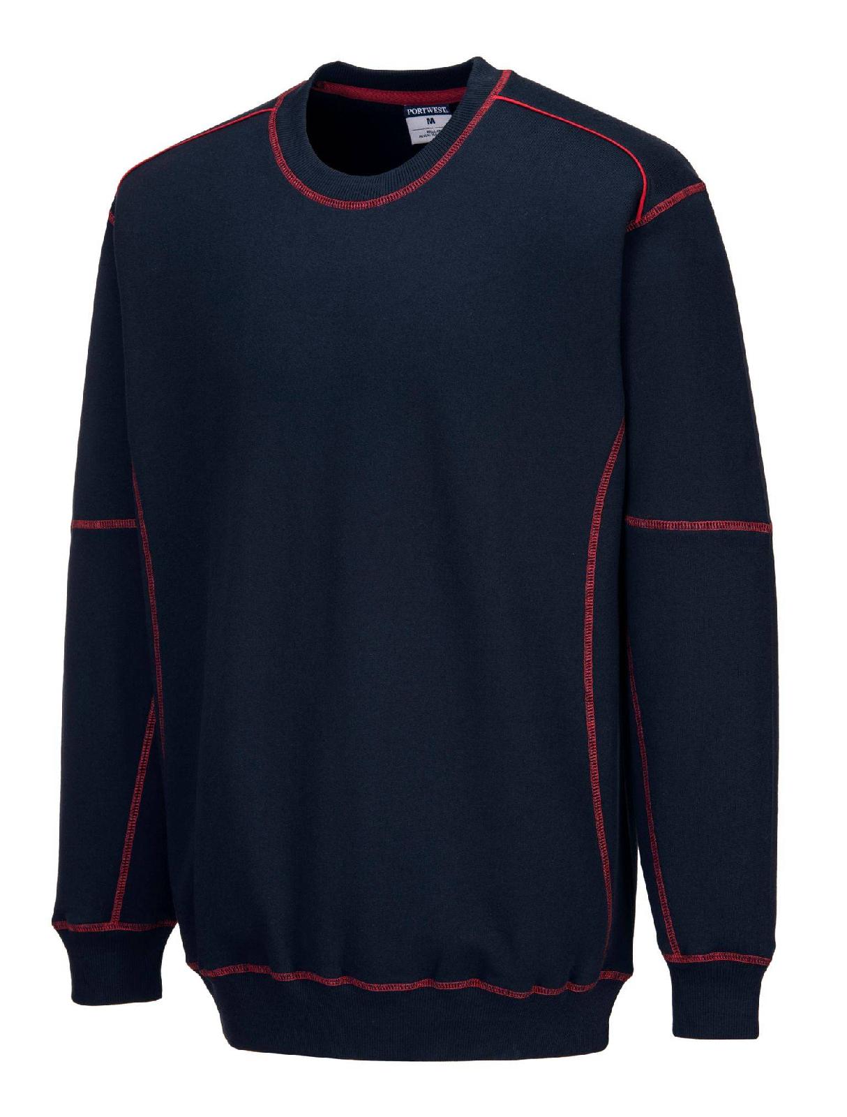 Essential kéttónusú pulóver - 2XL - Navy/Royal