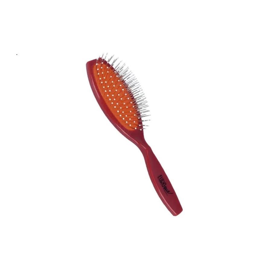 Eurostil fémtüskés kefe 00160, piros
