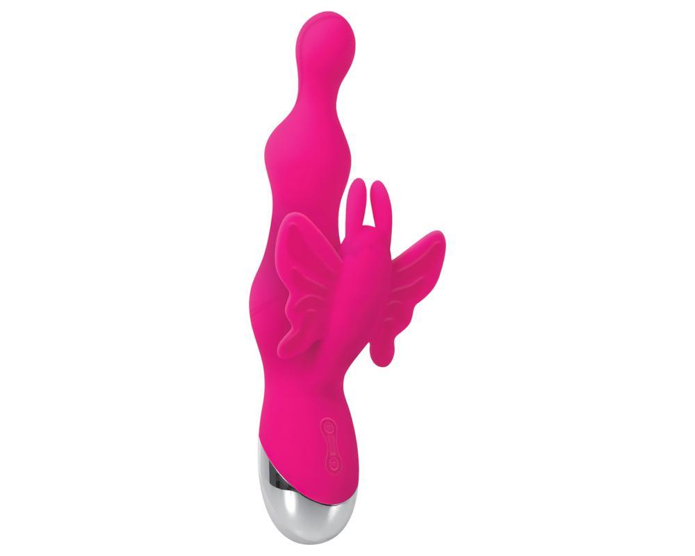 Evolved - gyöngyös, csiklókaros vibrátor (pink)