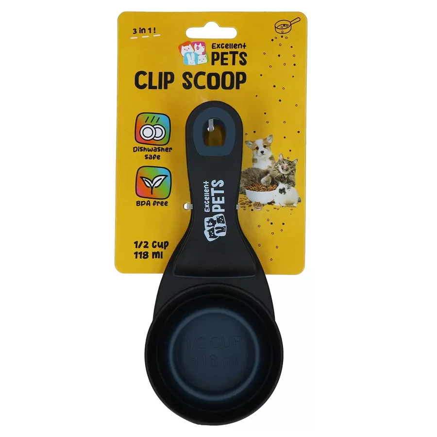 Excellent Pets mérőkanál csipeszes zárral – 1/2 cup / 118 ml