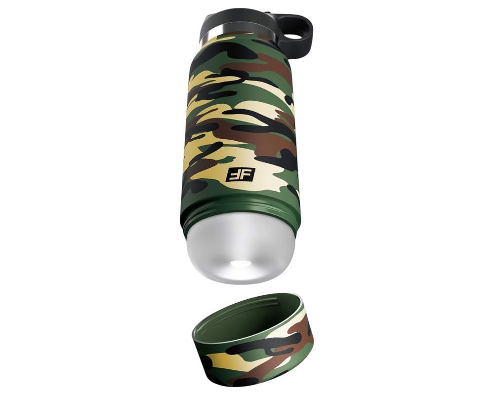 Fap Flask Happy Camper - maszturbátor kulacsban (zöld-fekete)