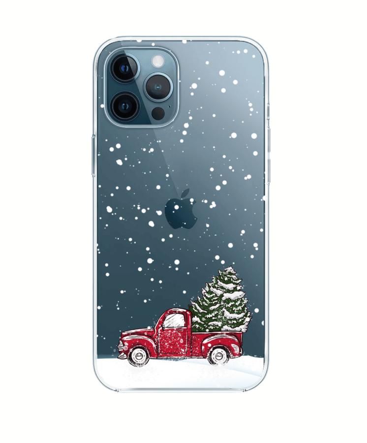 Faszállító mintás átlátszó szilikon karácsonyi tok Huawei Mate 20 Pro