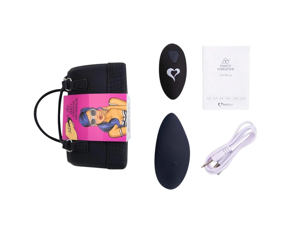 FEELZTOYS Panty - akkus, rádiós csikló vibrátor (fekete)