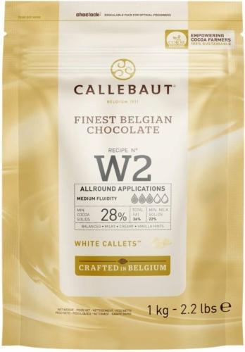 Fehércsokoládé pasztilla (korong) 1 kg Callebaut W2
