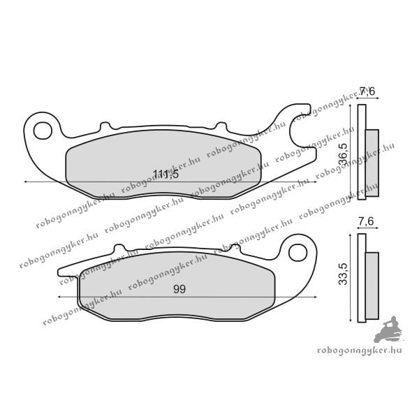 Fékbetét első Honda Cbr 125 R RMS 2820