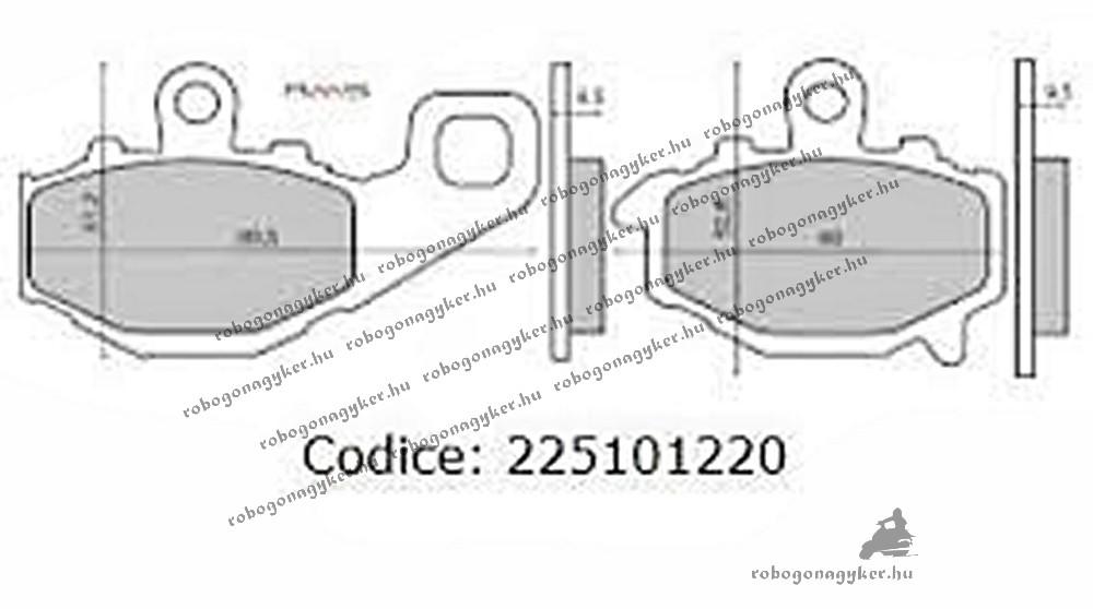 Fékbetét Kawasaki ZRX 400cc 94-01 / Z750 04-05 RMS 1220
