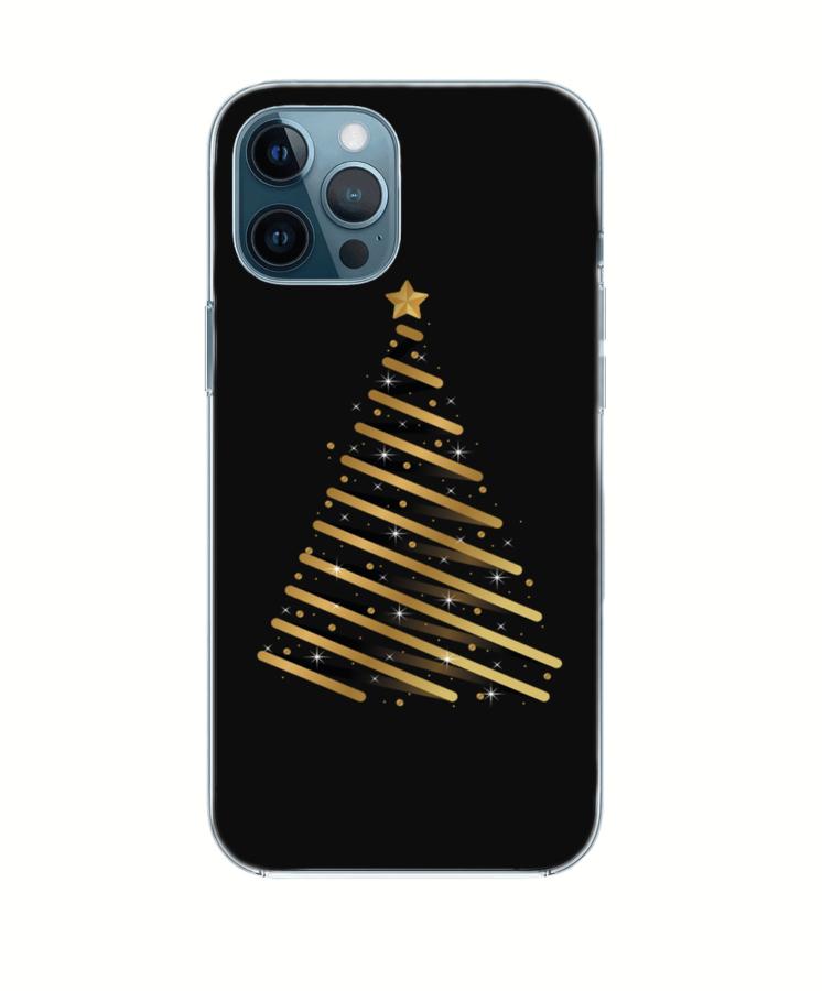 Fekete-Arany vonalas karacsonyfa szilikon tok karacsonyi  Huawei P20 Pro