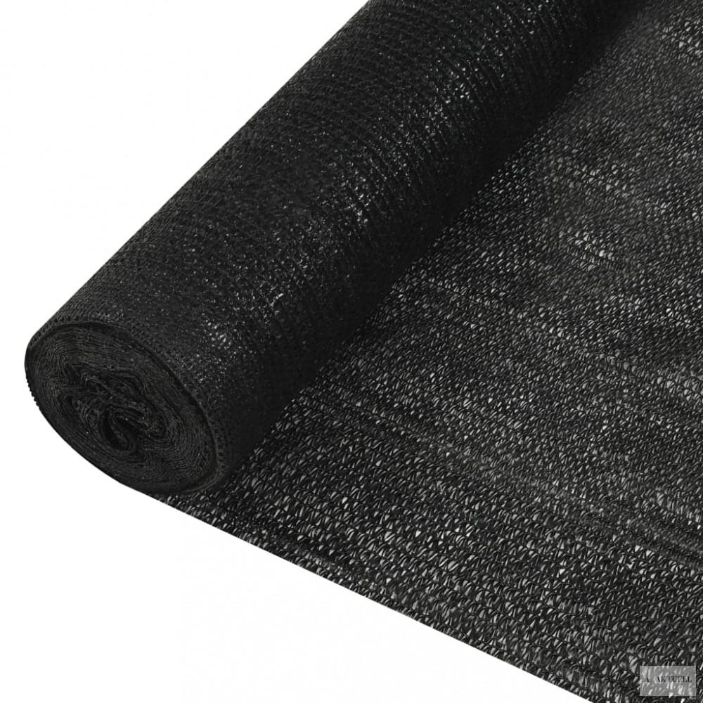 Fekete HDPE belátásgátló háló 1,8 x 25 m 195 g/m²