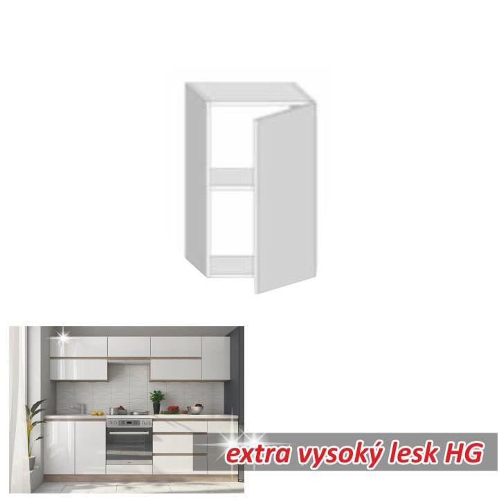 Felső szekrény LT1257 extra magas fényű fehér