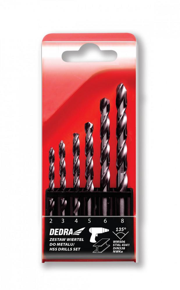 Fémfúró készlet 6 darabos;HSS;Acél 4341;135°; 2*49,3*61,4*75,5*86,6*93,8*117mm