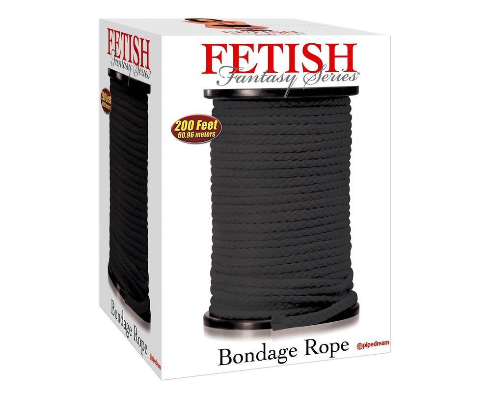 Fetish Shibari Bondage kötél - 60m (fekete)