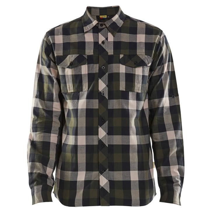 Flanel munkás ing 3299-1152 - L - piros/fekete