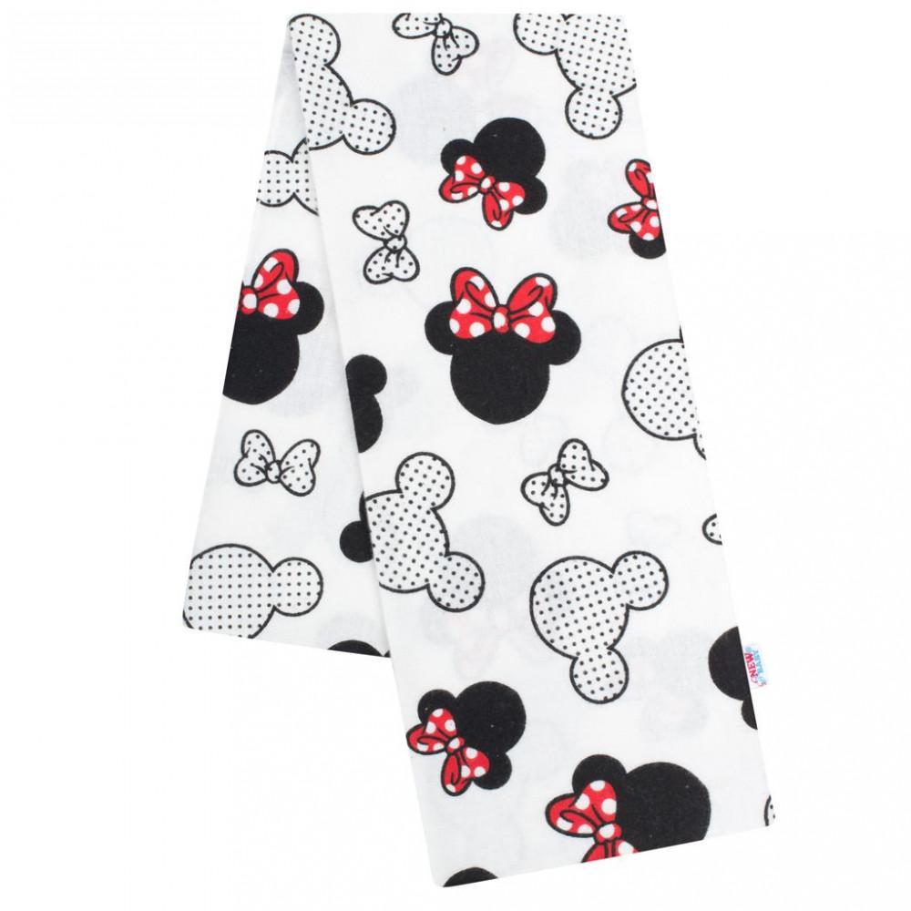 Flanel pelenka nyomtatott mintával New Baby fehér Mickey &amp; Minnie
