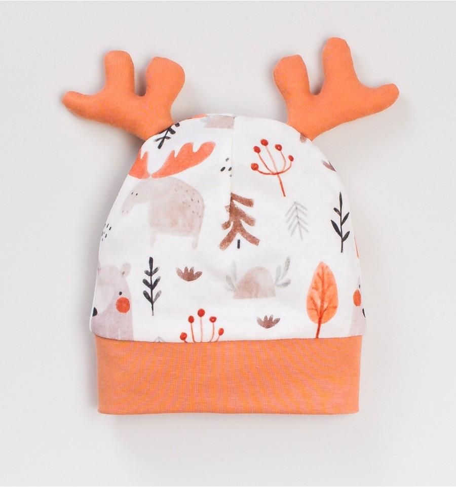 FOREST ANIMALS19 Kisfiú sapka textil agancsokkal